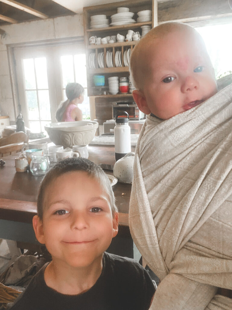 Asher and Brodie in the kitchen